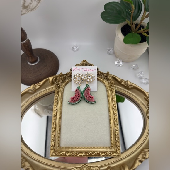 Betsey Johnson Watermelon Slice Statement Earrings – Juicy & Fun! - Picture 4 of 7
